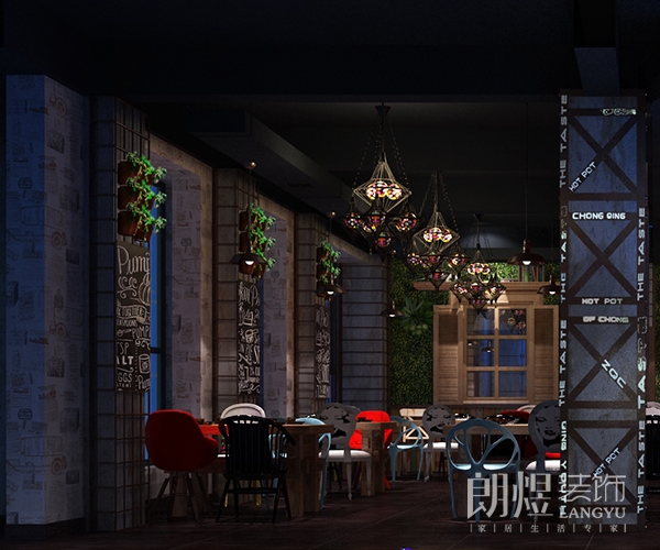 石鍋魚(yú)火鍋店鋪裝修效果圖